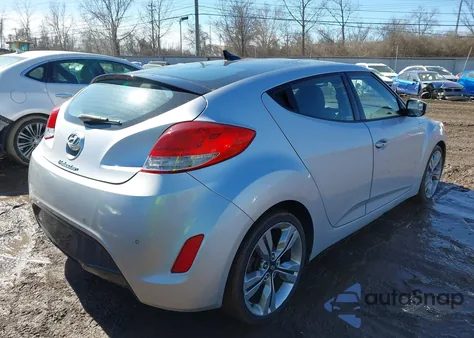 2012 Hyundai Veloster Base W/Black из США, поврежденный, VIN KMHTC6AD7CU031733